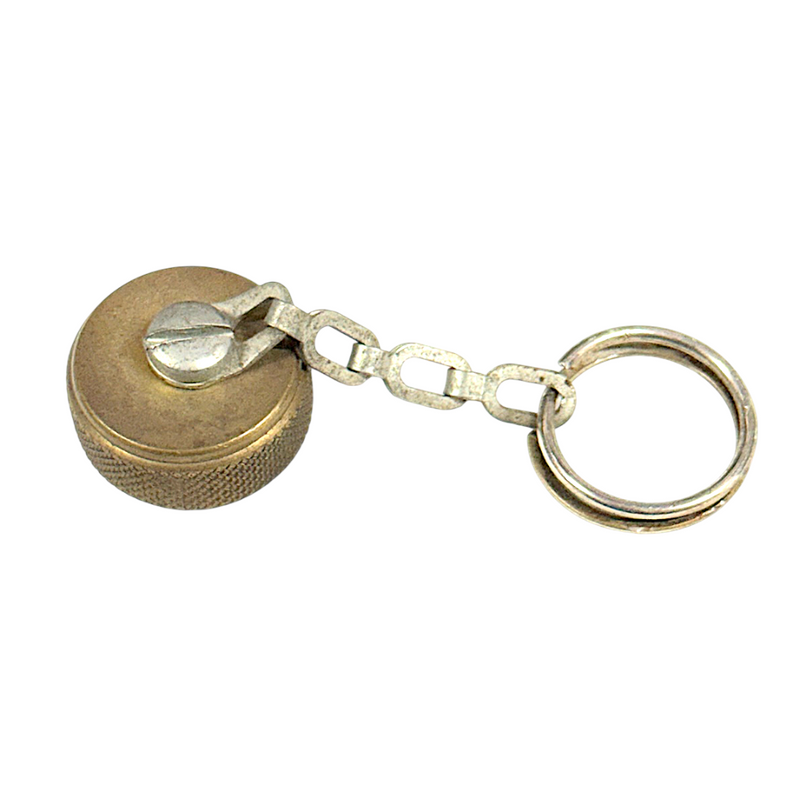 Coleman 252 Military Lantern Filler Cap with Chain, Brass, Used - E1050