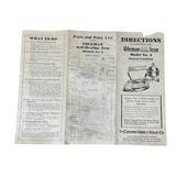 Used Original Coleman Model 4 Iron Instructions - E1673