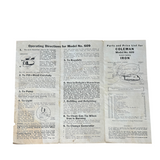 Used Original Coleman Model 609 Iron Instructions - E1672