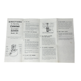 Used Original Coleman Model 521 Military Burner Instructions - E1305