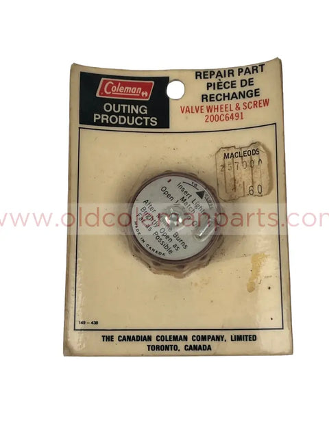 Canadian NOS Valve Wheel