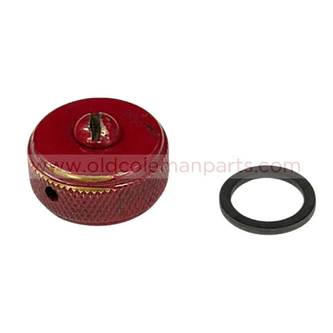 Filler Cap, 3 Piece, Dark Red, Burgundy, Used - E1196