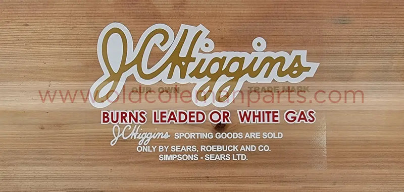 JC Higgins Stove Decal - D166