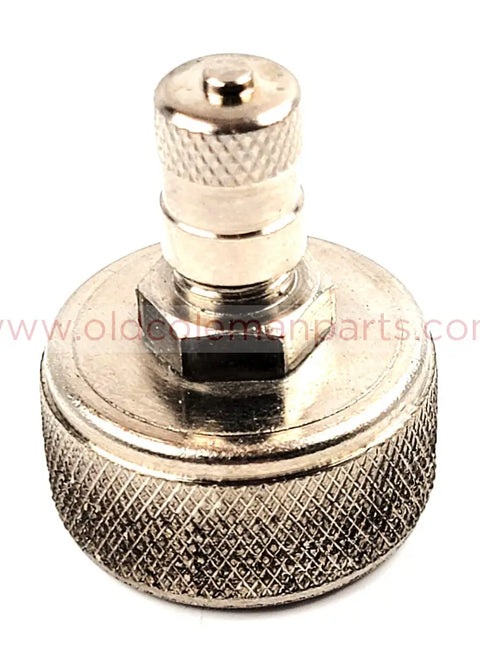 Lantern Filler Cap with Tire Valve, Nickel - R301