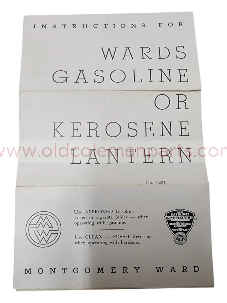 Montgomery Ward 7281 Instructions - E1436