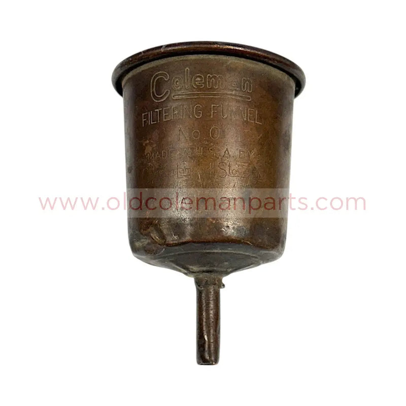 No. 0 Filter Funnel Copper, Large, Used - E1654