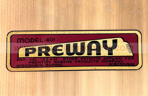 Preway 401 Decal - D84