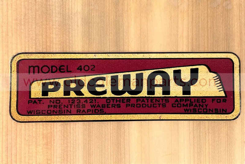 Preway 402 Decal - D89