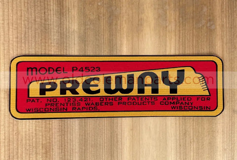Preway P4523 Decal - D82