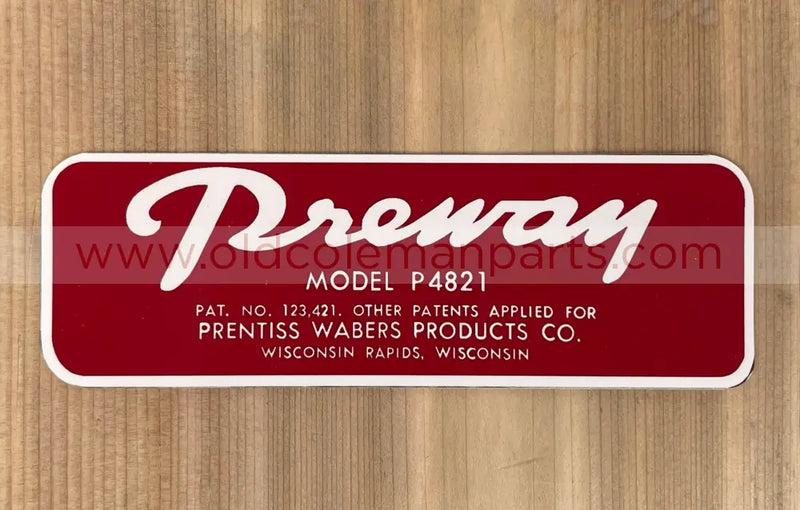 Preway P4821 Decal - D86