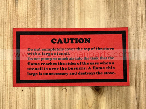 Preway Red Caution Label - D97