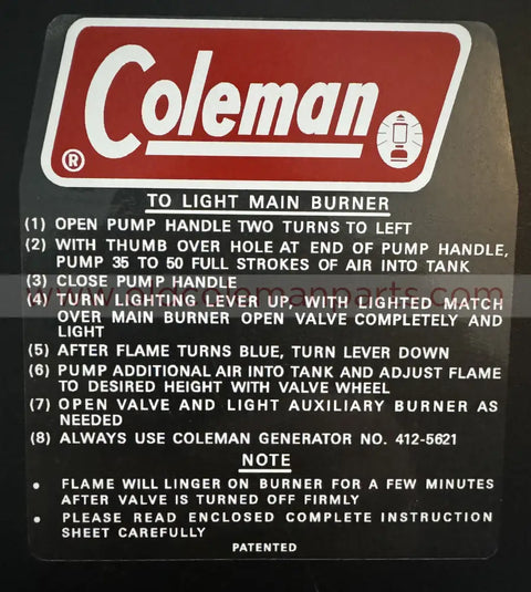 Stove Lid Decal, 425E - D159