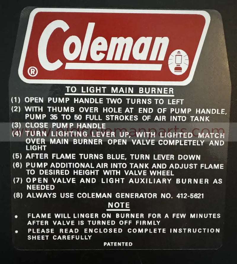 Stove Lid Decal, 425E - D159